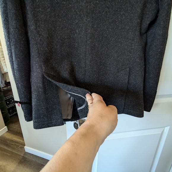 Bugatti Wool Jacket like new 38 R 38R charcoal grey tweed - Picture 12 of 16